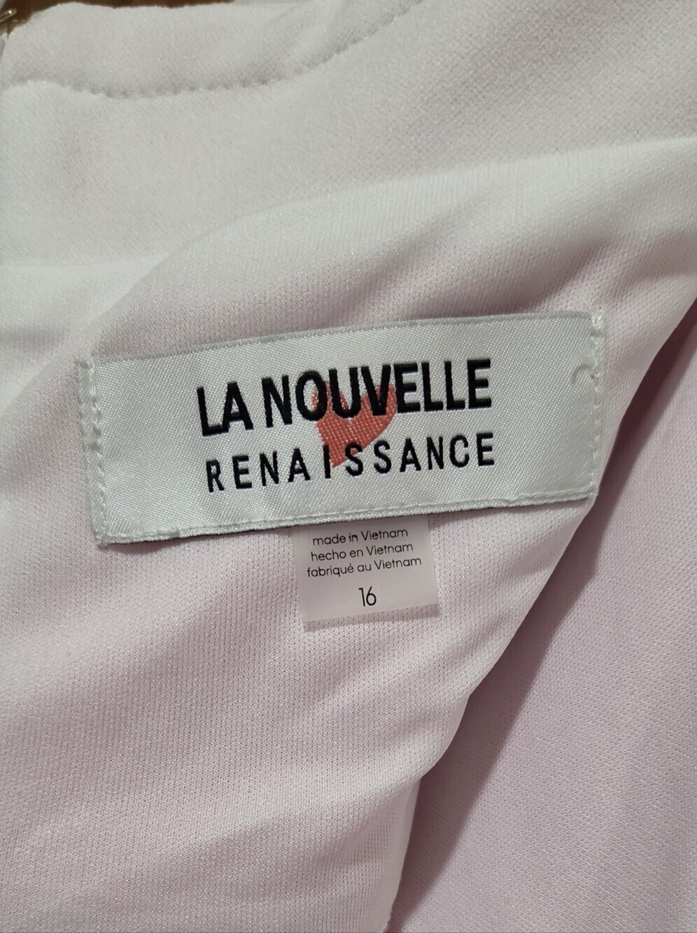 La Nouvelle Renaissance Pink Tweed Sleeveless Mini Dress NWT Size 16 - Picture 6 of 12
